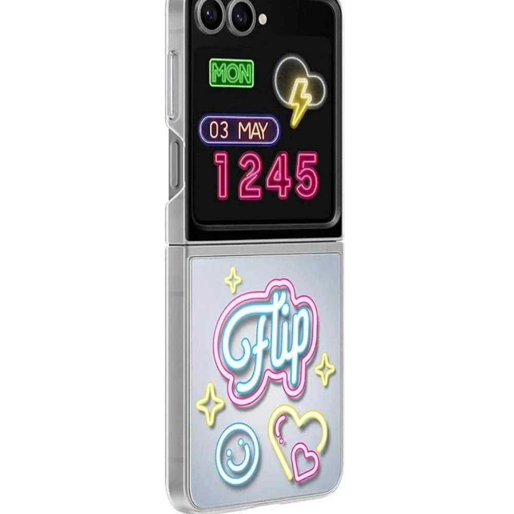 GENUINE Samsung Neon Flipsuit Case Cover for Galaxy Z Flip6 Clear NEW Not Sealed